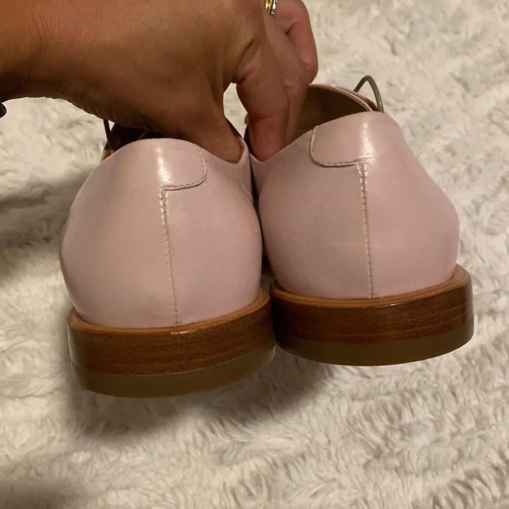 NEW Jill Sander Luxury Designer Nude Blush Leather Oxford sz 9.5 US/39.5 Euro - Picture 3 of 9